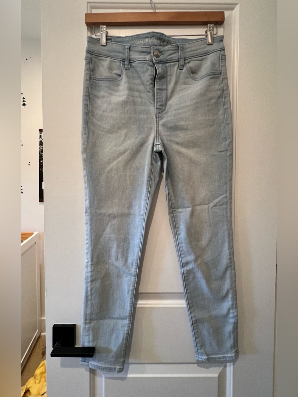 American Eagle Outfitters Light Blue High-Rise Ne(x)t Level Stretch Skinny Jeans